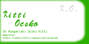 kitti ocsko business card